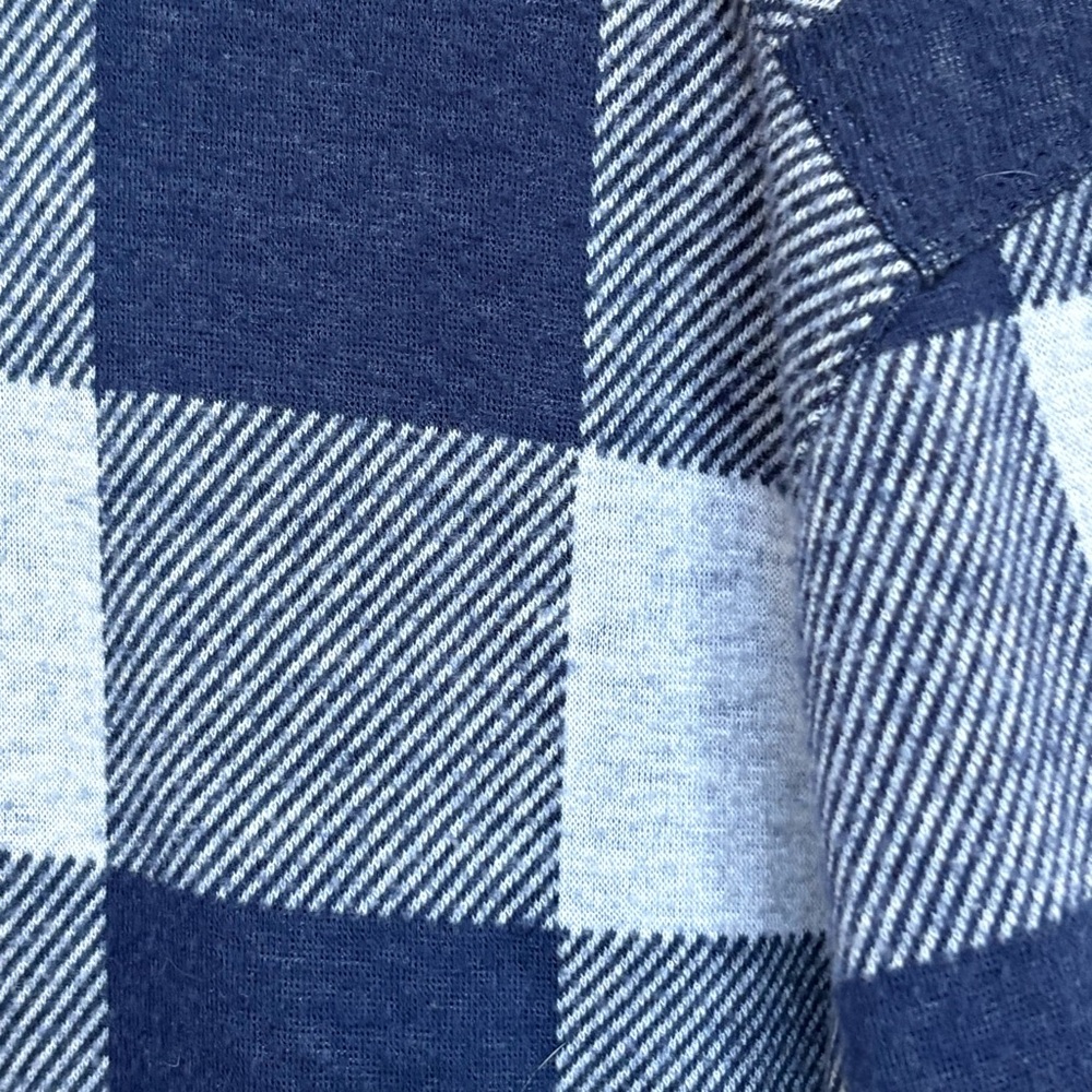 Tommy Bahama Blue Gray Plaid Flannel Style Button Front Shirt Stretch Men’s‎ L - Picture 4 of 8